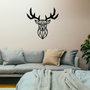 Wallity Deer2 Metal Decor Negro